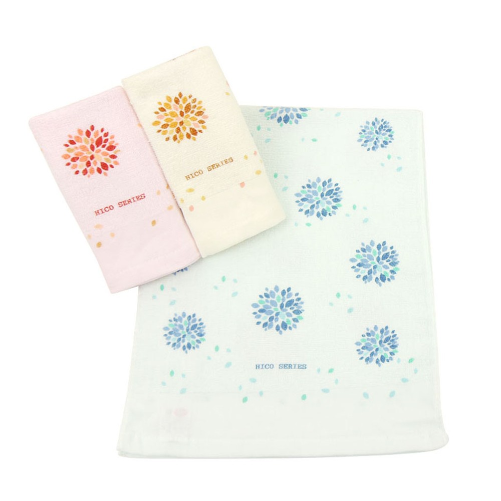 51001 繡球花印花毛巾